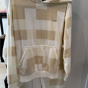 Vans womens Beige and White Patterned cozy two piece set